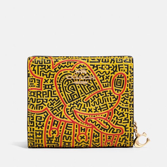 Coach Disney Mickey Mouse X Keith Haring Snap Wallet - Picture 2 of 11